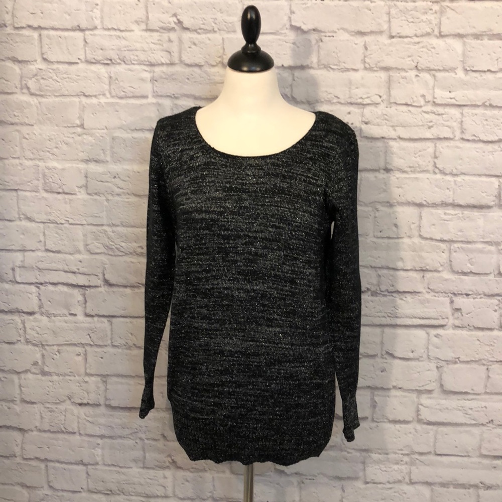 Metaphor Metallic Black Sweater